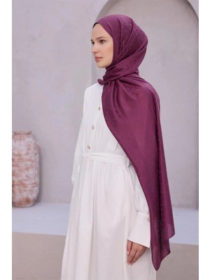 Belli Fresh Geometrik Desen Mürdüm Nayora Şal 3 - 47
