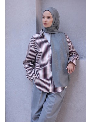 Belli Fresh Geometrik Desen Gri Nayora Şal 3 - 19