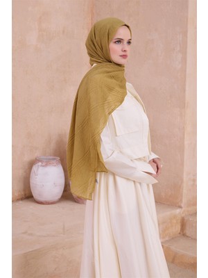 Belli Fresh Krinkıl Dokulu Hardal J.dubai Ekose Şal - 109