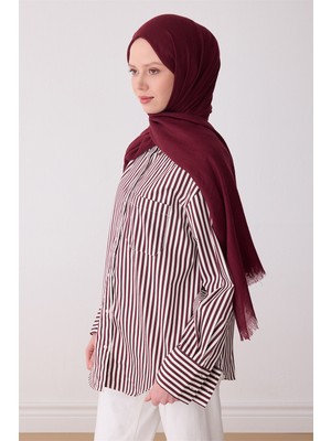 Belli Fresh Düz Desen Bordo N.touche Şal - 33