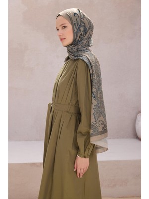 Belli Fresh Paisley Desenli Vizon Petrol Vual Şal 1468 - 24
