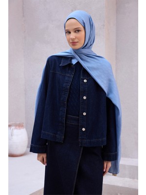 Belli Fresh Geometrik Desen Bebe Mavisi Nayora Şal 2 - 25