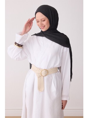 Belli Fresh Düz Desen Siyah N.touche Şal - 04