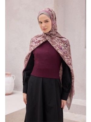 Belli Fresh Paisley Desenli Haki Bordo Gri Sandy Şal 1588 - 28