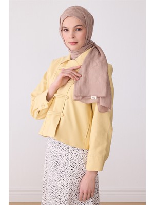 Belli Fresh Geometrik Desen Vizon Bej Ivory Şal 3 - 07
