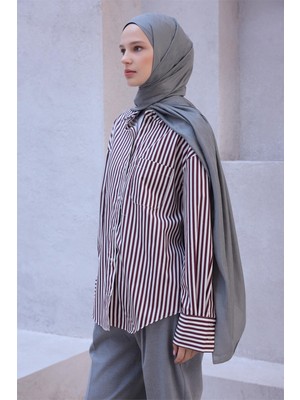 Belli Fresh Geometrik Desen Gri Nayora Şal 2 - 19