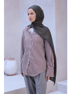Belli Fresh Geometrik Desen Antrasit Nayora Şal 2 - 49