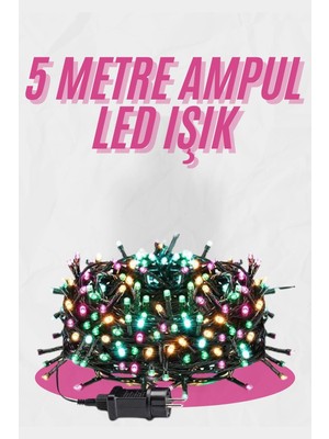 5 Metre Ampul LED Işık Renkli Rgb Çok Renkli LED Aydınlatma - Lisinya