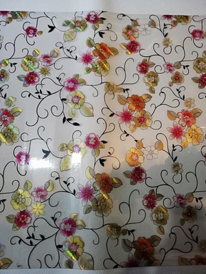 Şeffaf Masa Örtüsü 1,4 mm 80 cm x 100 Kalın Desenli Pvc Kaymaz Masa Örtüsü Koruyucu 80 cm x