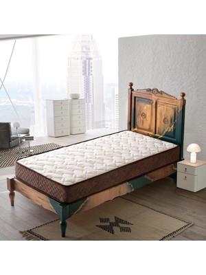Heyner Opalin 130X190 Sea Shell Coffee Bamboo Tek Kişilik Yaylı Yatak 130 * 190 Ortopedik Tek Kiş