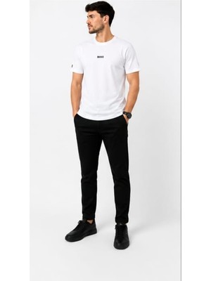 Boss   Grafik Bisiklet Yaka Beyaz  Regular Fit