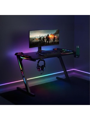 Aura Rgb Ledli Oyuncu Masası