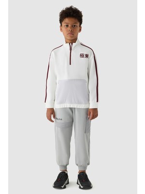 NBT Jeans Erkek Çocuk Beyaz Sweatshirt