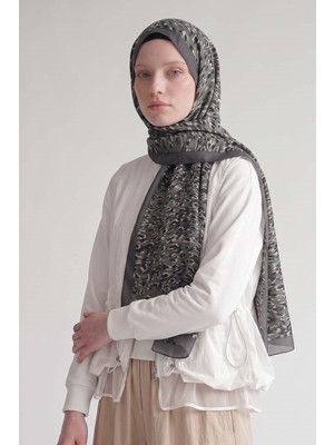 Lêvi D'or Leopar Dokulu Sport Şal Mint Yeşili