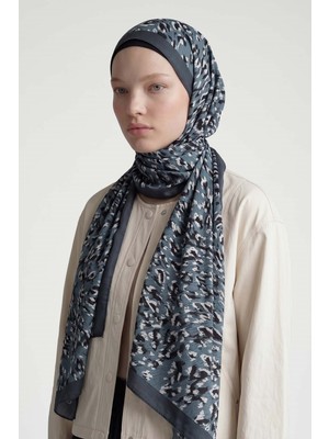 Lêvi D'or Turkuaz Leopar Dokulu Sport Şal