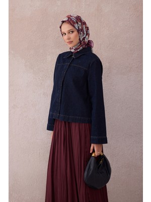 Belli Fresh Çiçek Desen Bordo Mint Ekru Paulista Eşarp 13 - 11