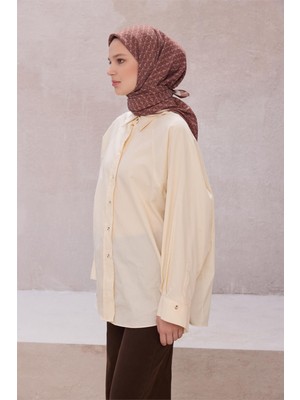 Belli Fresh Minimal Desen Kestane Modal Eşarp 2103 - 51