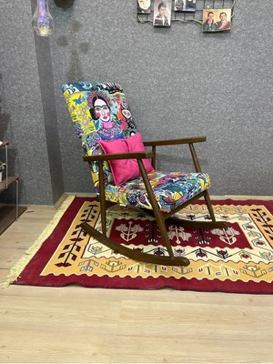 Asedia Trend Diego Modern Koyu Ceviz Ahşap Sallanan Sandalye Dinlenme |  Emzirme |  Tv | Okuma Koltuğu Berjer