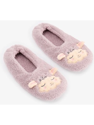 Penti Lila Sleepy Sheep Slogan Desenli Patik