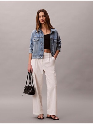 Calvin Klein Kadın Casual Ewaist Pamuklu Kargo Pantolon