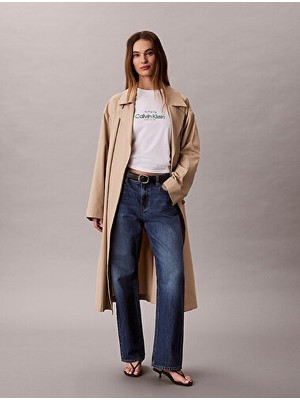Calvin Klein Kadın Ss Classic Logo Grafik Detaylı T-Shirt
