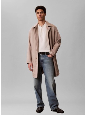 Calvin Klein Jeans Beyaz Erkek Regular Fit Kazak LV04RF316GYAS Ss Cotton Waffle Pol