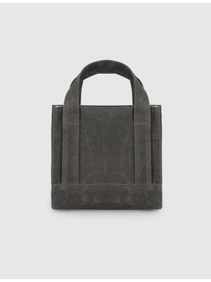Cabani Siyah Keten Unisex El Çantası