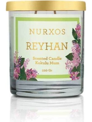 Nurxos Reyhan Kokulu Mum 220 Gr – Aromatik Soya Mumu - 9671
