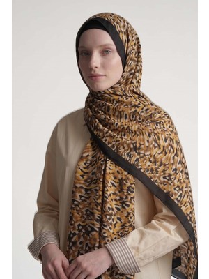 Lêvi D'or Leopar Dokulu Sport Şal Sarı