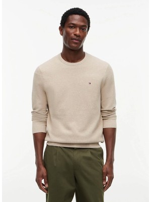 Tommy Hilfiger Bej Erkek Bisiklet Yaka Kazak MW0MW36347ADK_ESSENTIAL Structure