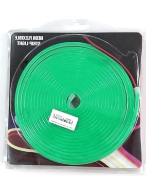 Yeşil Renkli LED Neon Flex - 6mm, 12V - 5m