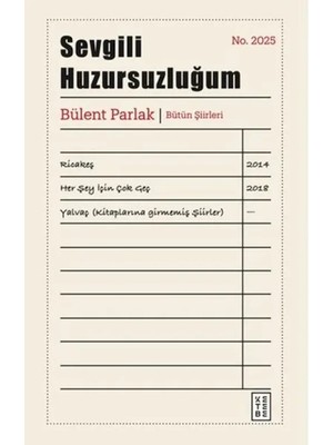 Trendexa Sevgili Huzursuzluğum (Ciltli)