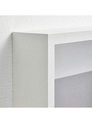 Paspartulu Ahşap Fotoğraf Çerçevesi, 25X25 cm Derin Beyaz Renk