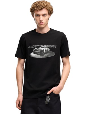 Puma  Bmw Mms Essentials Graphic Erkek Siyah Günlük Stil T-Shirt 63718801
