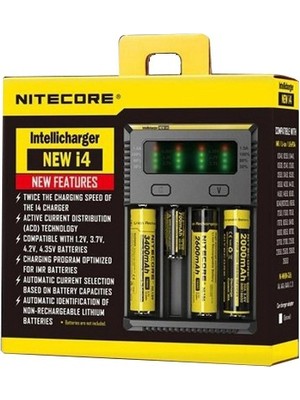 Evimdeyokyok Nitecore New I4 Intelli Charger Li-Ion / Nı-Cd / Nı-Mh Pil Şarj Cihazı