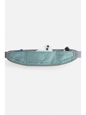 Koşucu Bel Çantası, Reflektörlü, Haki, Paraşüt Kumaş, Ön Cepli, Unisex Spor Fitness Gym Çantası (Yeşil)