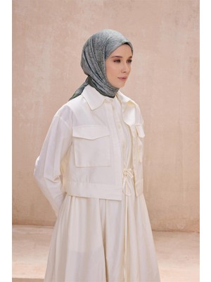Belli Fresh Etnik Desen Haki Twist Eşarp - 25