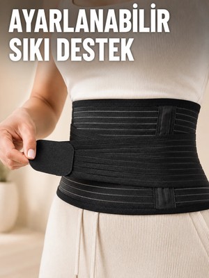 Marsilyan Elastik Bel Destek Korsesi Ayarlanabilir Cırtlı Sıkma Bantlı Bel Kemeri