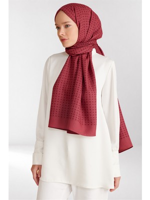Belli Fresh Hasır Desen Bordo Siena Şal 3 - 24053