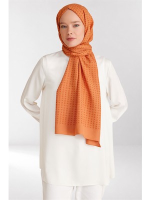 Belli Fresh Hasır Desen Turuncu Siena Şal 3 - 21070