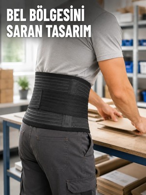 Marsilyan Çalışma Korsesi Güçlendirilmiş Elastik Bantlı Ayarlanabilir Bel Desteği
