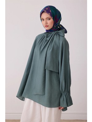 Belli Lacivert Obje Desen %100 Twill Ipek Eşarp 4409-80