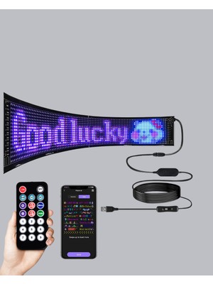 Ematcrt Rgb LED Panel – USB Güç Girişli, Gıf ve Yazı Gösterimli Akıllı Ekran - Lisinya