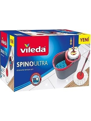 Odea Vileda 170644 Spino Ultra Temizlik Seti, Siyah/kırmızı