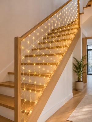 Ematcrt LED Ağ Işık Dekoratif File Aydınlatma Balkon Oda ve Bahçe Süsleme Yeni Nesil - Lisinya