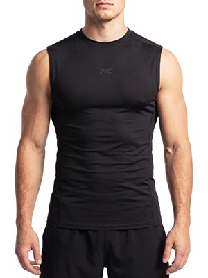 Musclecloth Tech Kolsuz T-Shirt Siyah