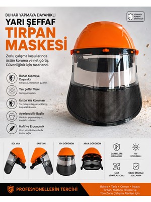 İmaya Yarı Şeffaf Tırpan Maskesi IM5500012 Ergonomik, Hafif Tasarım