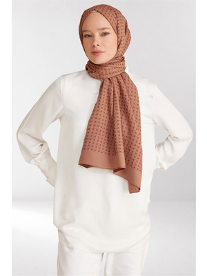 Belli Fresh Hasır Desen Sütlü Kahve Siena Şal 3 - 21080