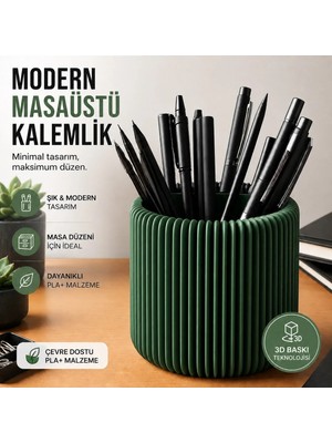 ATB Design Modern Minimal Kalemlik – Dekoratif Masaüstü Kalem Organizer | Ofis Masa Düzenleyici