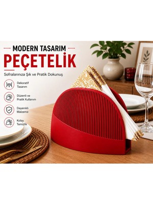 ATB Design Modern Tasarım Peçetelik | Dekoratif Masaüstü Peçete Tutucu | Şık ve Pratik Organizer